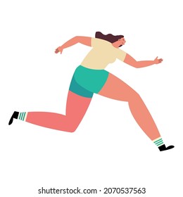athletic girl running avatar character
