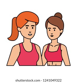 athletic girls sporting characters