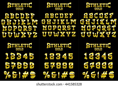 Athletic gold font