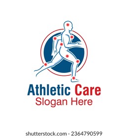 athletic health care logo design vector template