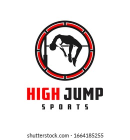 athletic high jump logo design
