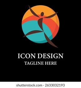 Athletic Jump icon logo design