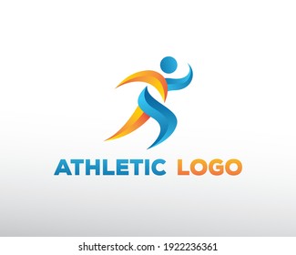 Athletic Logo Run Logo People Logo Icon Colour Logo