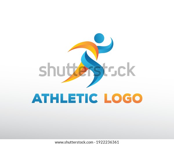 Athletic Logo Run Logo People Logo Stock Vector (Royalty Free ...