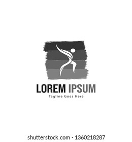 Athletic logo template design. Minimalist Athletic logo with modern frame vector design