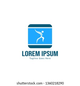 Athletic logo template design. Minimalist Athletic logo with modern frame vector design