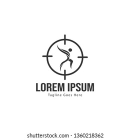 Athletic logo template design. Minimalist Athletic logo with modern frame vector design