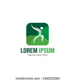 Athletic logo template design. Minimalist Athletic logo with modern frame vector design