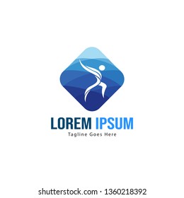 Athletic logo template design. Minimalist Athletic logo with modern frame vector design
