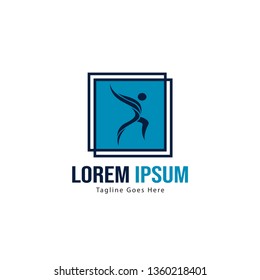 Athletic logo template design. Minimalist Athletic logo with modern frame vector design