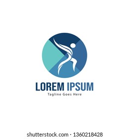 Athletic logo template design. Minimalist Athletic logo with modern frame vector design