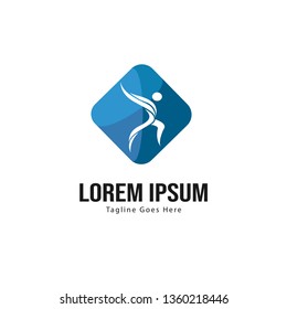 Athletic logo template design. Minimalist Athletic logo with modern frame vector design