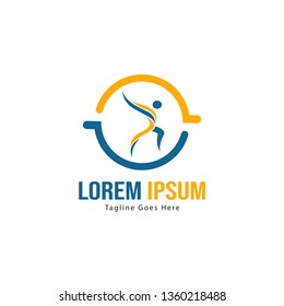 Athletic logo template design. Minimalist Athletic logo with modern frame vector design