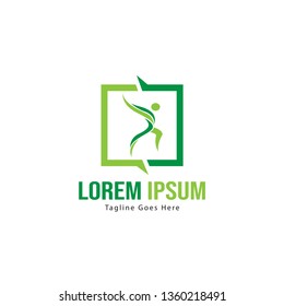 Athletic logo template design. Minimalist Athletic logo with modern frame vector design