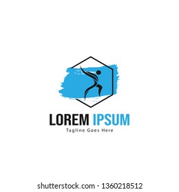 Athletic logo template design. Minimalist Athletic logo with modern frame vector design