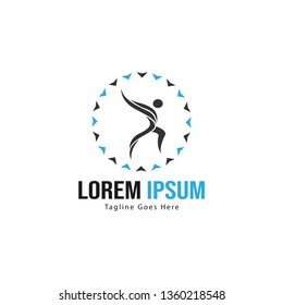 Athletic logo template design. Minimalist Athletic logo with modern frame vector design