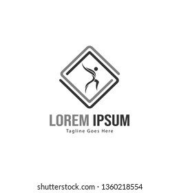 Athletic logo template design. Minimalist Athletic logo with modern frame vector design