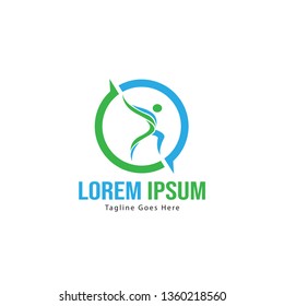 Athletic logo template design. Minimalist Athletic logo with modern frame vector design