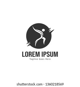 Athletic logo template design. Minimalist Athletic logo with modern frame vector design