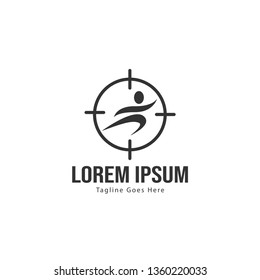 Athletic logo template design. Minimalist Athletic logo with modern frame vector design