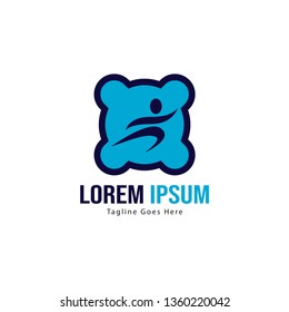 Athletic logo template design. Minimalist Athletic logo with modern frame vector design