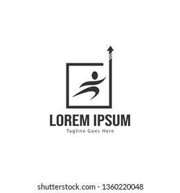 Athletic logo template design. Minimalist Athletic logo with modern frame vector design
