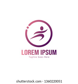 Athletic logo template design. Minimalist Athletic logo with modern frame vector design