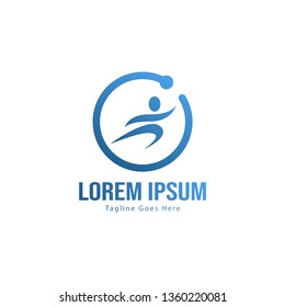 Athletic logo template design. Minimalist Athletic logo with modern frame vector design