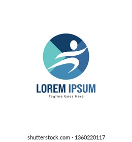 Athletic logo template design. Minimalist Athletic logo with modern frame vector design