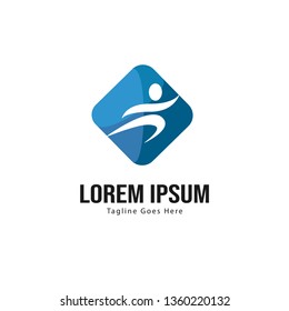 Athletic logo template design. Minimalist Athletic logo with modern frame vector design