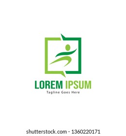 Athletic logo template design. Minimalist Athletic logo with modern frame vector design