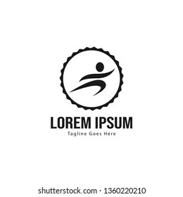 Athletic logo template design. Minimalist Athletic logo with modern frame vector design