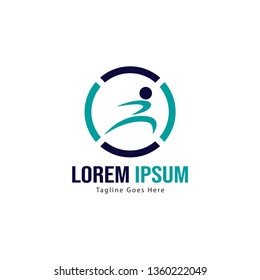 Athletic logo template design. Minimalist Athletic logo with modern frame vector design