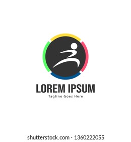 Athletic logo template design. Minimalist Athletic logo with modern frame vector design
