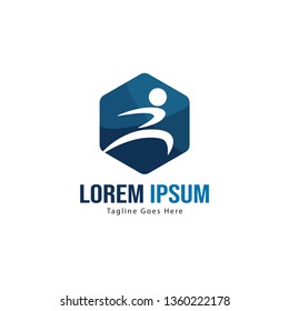 Athletic logo template design. Minimalist Athletic logo with modern frame vector design