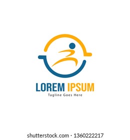 Athletic logo template design. Minimalist Athletic logo with modern frame vector design
