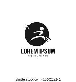 Athletic logo template design. Minimalist Athletic logo with modern frame vector design