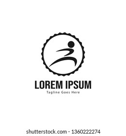 Athletic logo template design. Minimalist Athletic logo with modern frame vector design