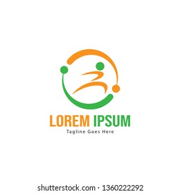 Athletic logo template design. Minimalist Athletic logo with modern frame vector design