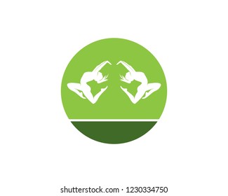 Athletic logo vector silhouette