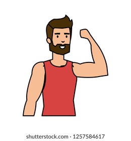 athletic man avatar character