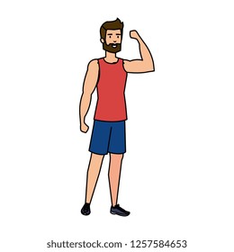 athletic man avatar character