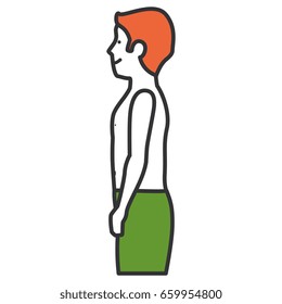 athletic man character icon