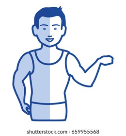 athletic man character icon