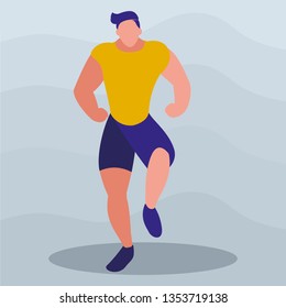 athletic man practicing exercises