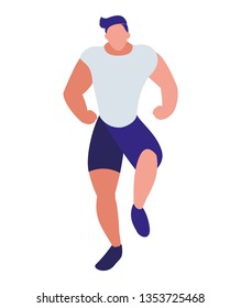 athletic man practicing exercises
