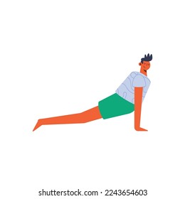 atlético practicando personaje de yoga