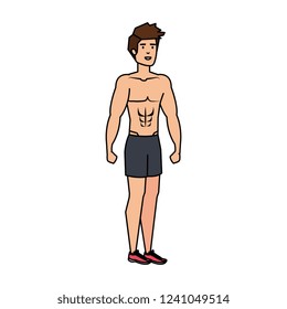athletic man shirtless character