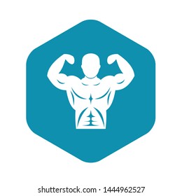 Athletic man torso icon. Simple illustration of athletic man torso vector icon for web