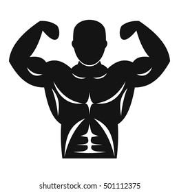 Athletic man torso icon. Simple illustration of athletic man torso vector icon for web